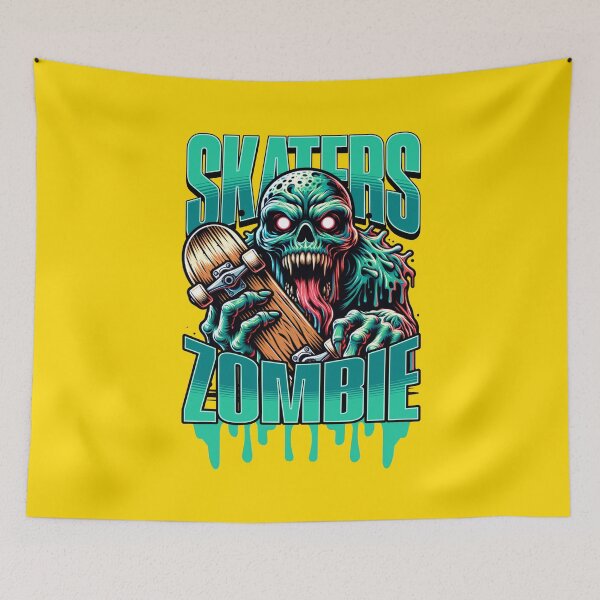 Item preview, Skater Zombie - Gift for Skating Lovers -Yellow designed and sold by InkyGenies.