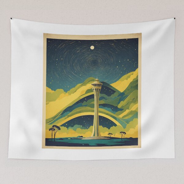 Item preview, Brasilia Brazil Vintage Poster Tourism  designed and sold by TravelersGems.