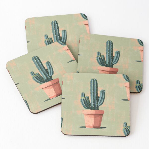 Item preview, Soothing Serenity: Minimalist Cactus Fresco Inspired by Rusticcore Abstractions designed and sold by Piotrek0001.