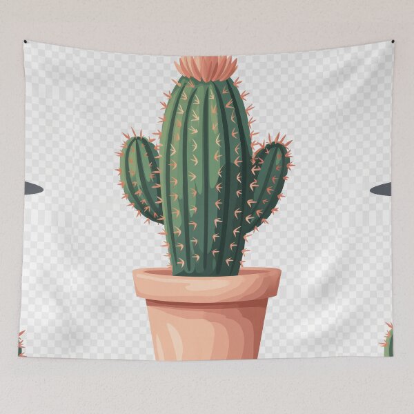 Item preview, Soothing Serenity: Minimalist Cactus Fresco Inspired by Rusticcore Abstractions designed and sold by Piotrek0001.