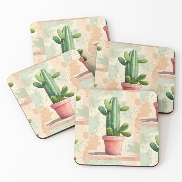 Item preview, Soothing Serenity: Minimalist Cactus Fresco Inspired by Rusticcore Abstractions designed and sold by Piotrek0001.