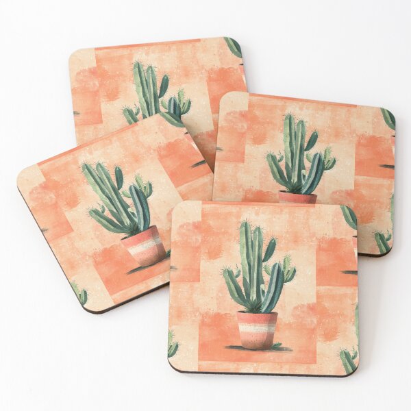 Item preview, Soothing Serenity: Minimalist Cactus Fresco Inspired by Rusticcore Abstractions designed and sold by Piotrek0001.