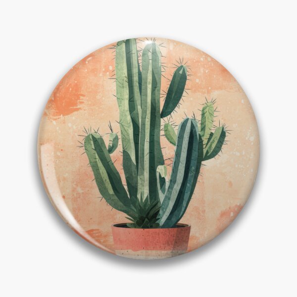 Item preview, Soothing Serenity: Minimalist Cactus Fresco Inspired by Rusticcore Abstractions designed and sold by Piotrek0001.