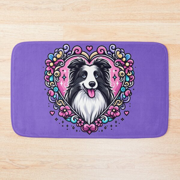 Item preview, Border Collie Black And White Dog smiley Heart Dog Valentine designed and sold by CoffeeIsATrip.