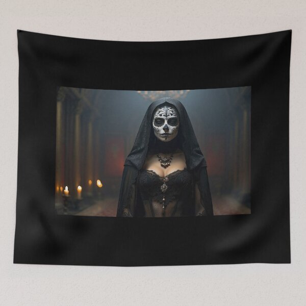 Item preview, Elegant gorgeous La Calavera Catrina, Lady of the afterlife, the Elegant Skull designed and sold by Fantasymachine.
