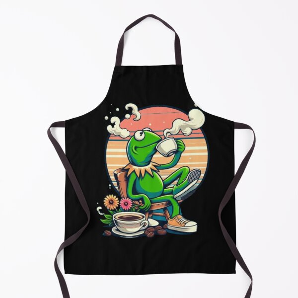 Item preview, "Kermit Sipping Tea gif". Funny Kermit sitting on a bench as he enjoys his coffee. designed and sold by Obinne.