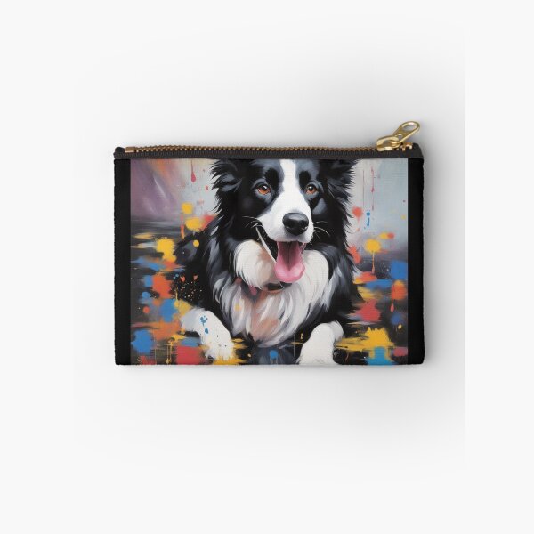 Item preview, border collie black and white art painting dog designed and sold by PetArt  ⭐⭐⭐⭐⭐.