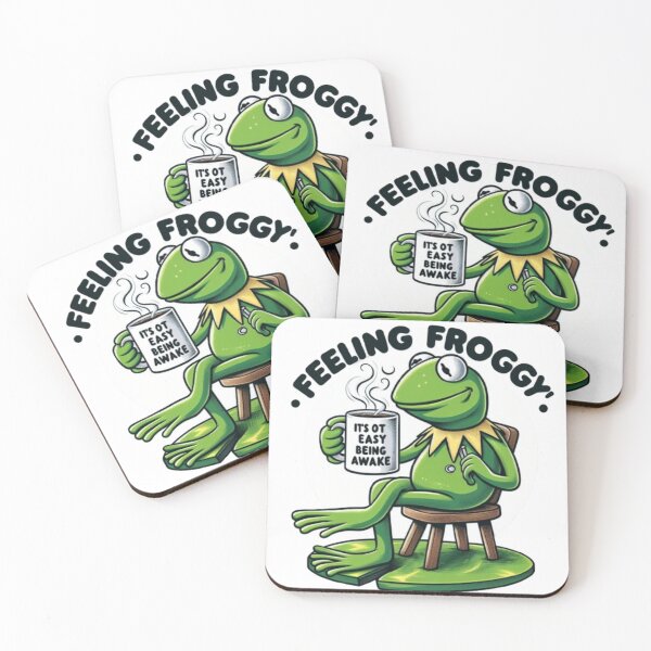 Item preview, "funny Kermit sipping tea". Felling froggy frog lovers designed and sold by Obinne.