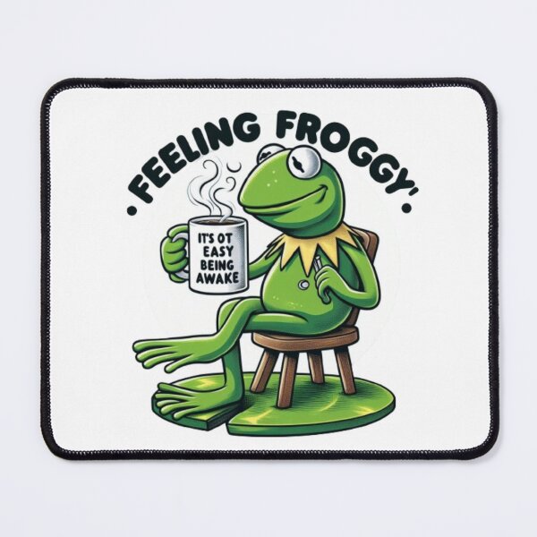 Item preview, "funny Kermit sipping tea". Felling froggy frog lovers designed and sold by Obinne.