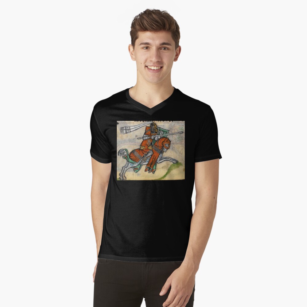 Vista previa del artículo con la obra «Camiseta de cuello en V», diseñado y vendido por VintageManiac.