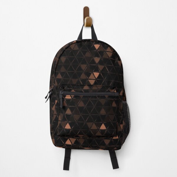 Item preview, A geometric pattern of repeating triangles in copper, black and brown colors designed and sold by mennawagih7.