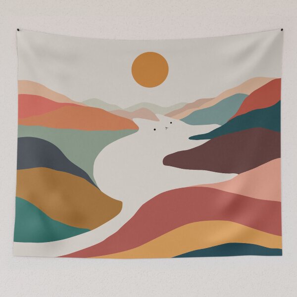 Item preview, Cat Landscape 190 designed and sold by ilovedoodle.