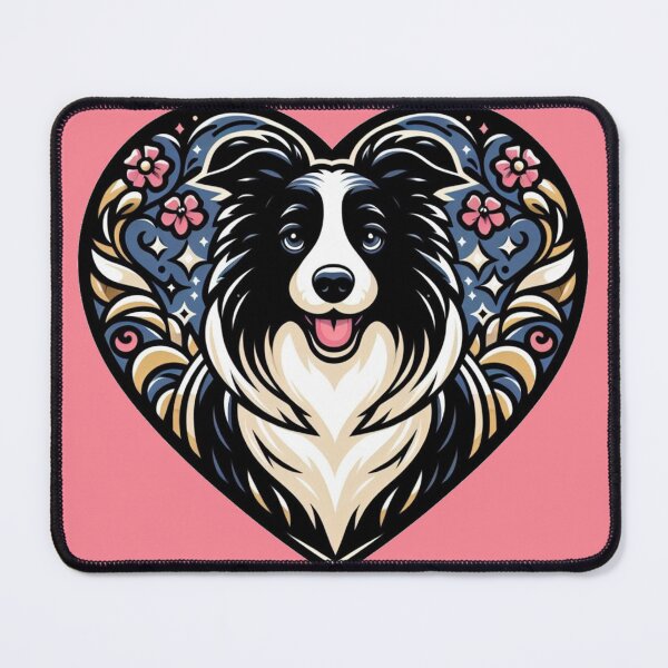 Item preview, Border Collie Black And White Dog smiley Valentine's Day Flowers designed and sold by CoffeeIsATrip.