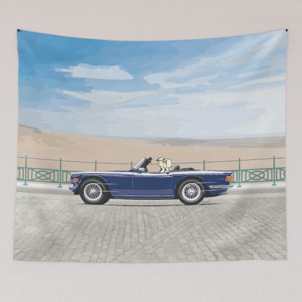 Item preview, UK spec TR6 in Royal Blue with optional wire wheels designed and sold by Bigs66.