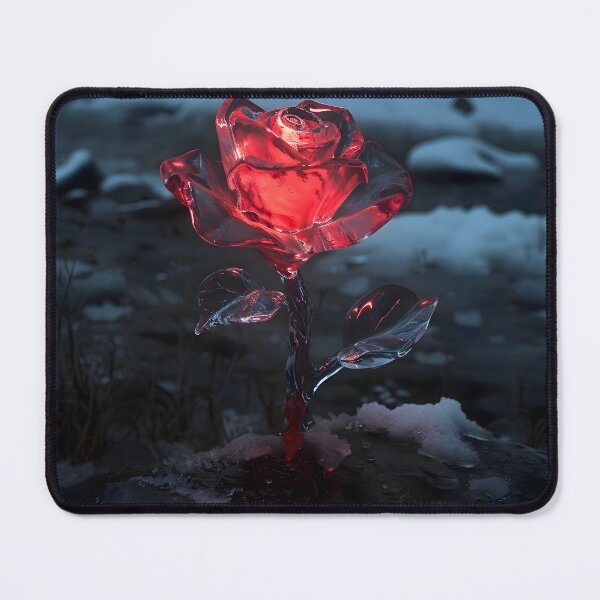 Item preview, Crimson Frost Rose designed and sold by AI-Only Creations.