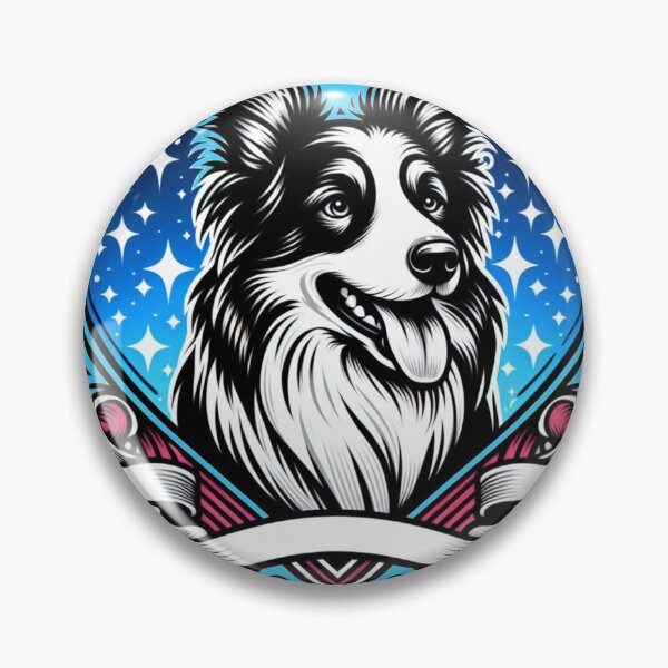 Item preview, Border Collie Black And White Prick Eared Herding Dog Stars designed and sold by CoffeeIsATrip.
