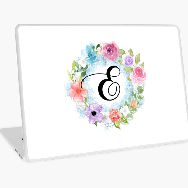 Watercolor Floral Wreath Monogram Letter M iPad Case & Skin for Sale by  Grafixmom