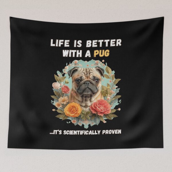 Item preview, life is better with a pug designed and sold by Mayaart83.