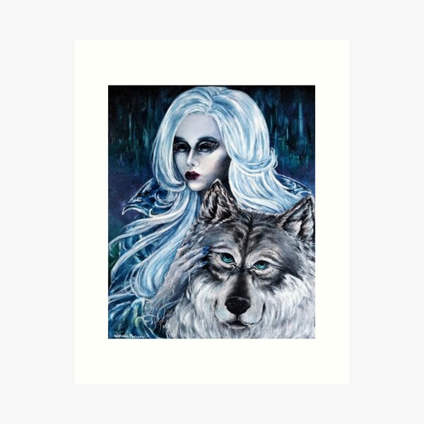Artikel-Vorschau von Dark Fantasy – Mädchen und Wolf, designt und verkauft von Wiktoria Poriazow.