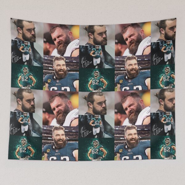 Artikelvorschau, Jason Kelce signierte Collage entworfen und verkauft von appa-sr.
