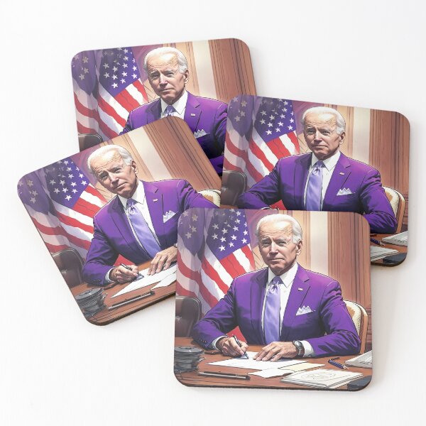 Item preview, Joe Biden sitting at a desk with a flag behind him designed and sold by johndesign88.