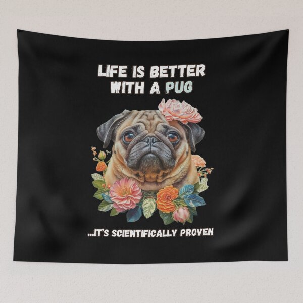 Item preview, life is better with a pug designed and sold by Mayaart83.