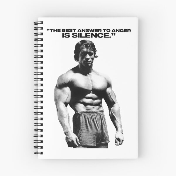 Item preview, Stoic Quote ”The best answer to anger is silence.” Arnold Schwarzenegger fan art designed and sold by HuzaifaNaveedh.