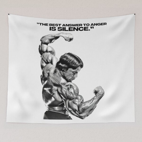 Item preview, Stoic Quote ”The best answer to anger is silence.” Arnold Schwarzenegger fan art designed and sold by HuzaifaNaveedh.