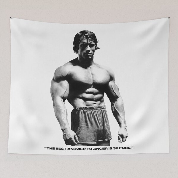 Item preview, Stoic Quote ”The best answer to anger is silence.” Arnold Schwarzenegger fan art designed and sold by HuzaifaNaveedh.