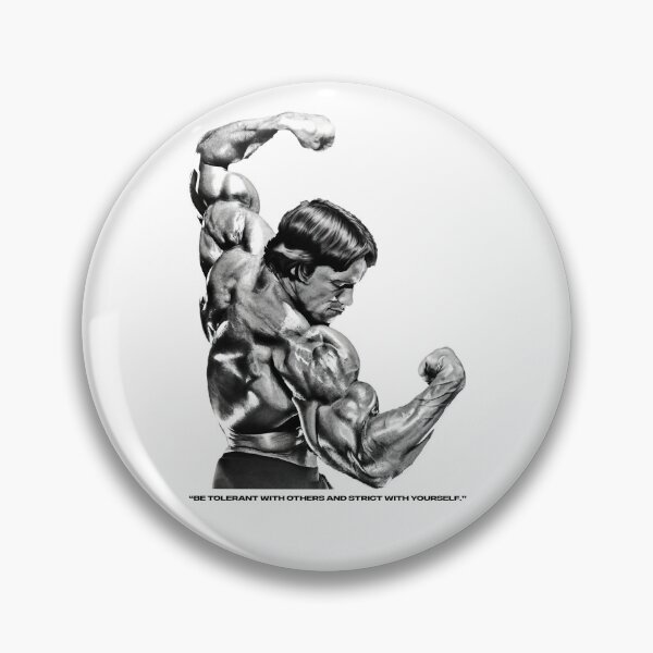 Artikelvorschau, Stoisches Zitat „Seien Sie tolerant gegenüber anderen und streng mit sich selbst.“ Arnold Schwarzenegger-Fankunst entworfen und verkauft von HuzaifaNaveedh.