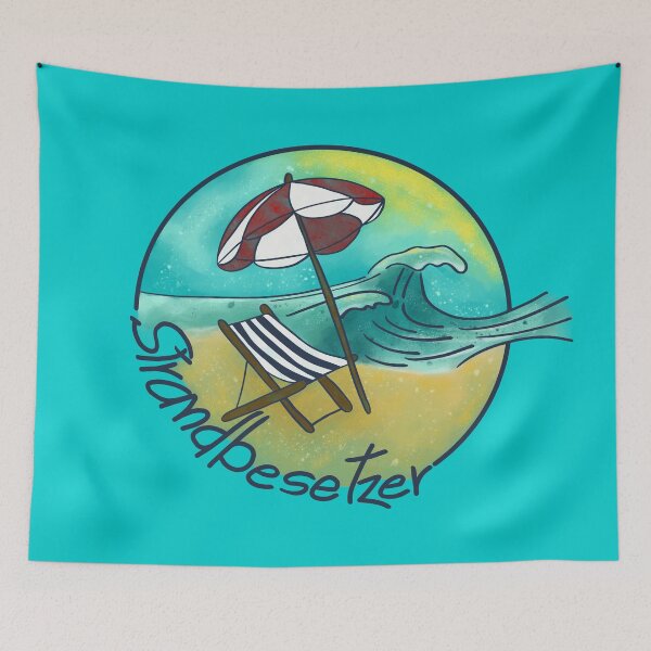 Item preview, Beach squatters watercolor, for sea lovers and beachcombers designed and sold by eigenart-sylvia.