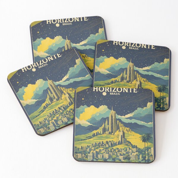 Item preview, Belo Horizonte Brazil Vintage Poster Tourism  designed and sold by TravelersGems.