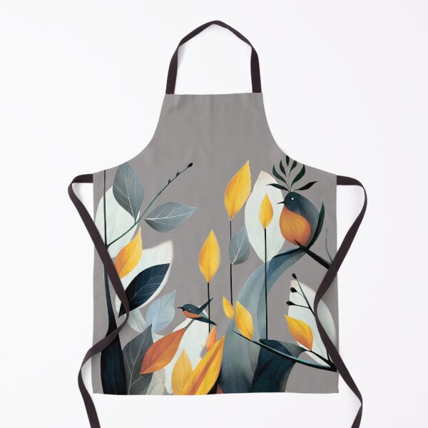 Item preview, abstraction. Minimalist art. Geometry. forest. Bright multi-colored leaves. Fruit. Bright birds. designed and sold by MagelliShop.
