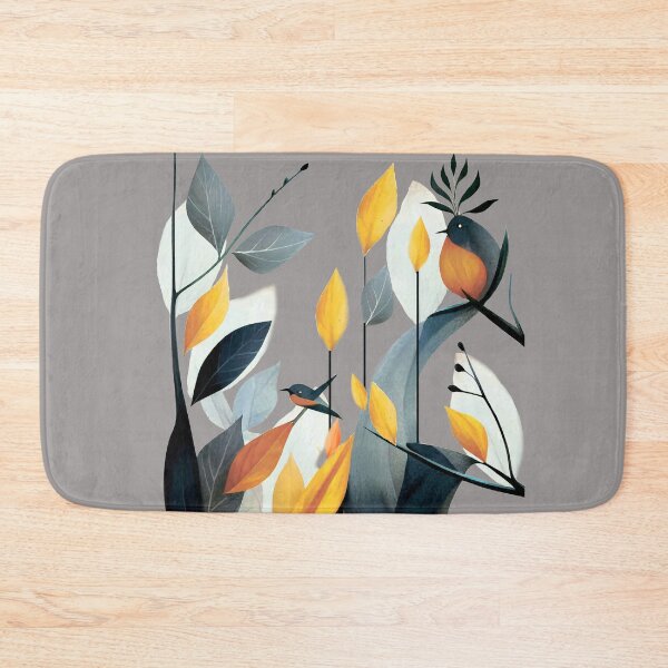 Item preview, abstraction. Minimalist art. Geometry. forest. Bright multi-colored leaves. Fruit. Bright birds. designed and sold by MagelliShop.