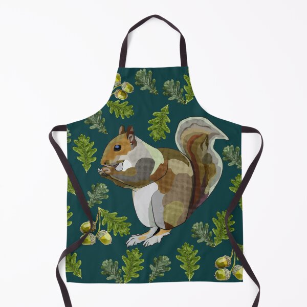 Item preview, Squirrel with Oak Leaves Acorns by BeeFoxTree (Moody) designed and sold by BeeFoxTree.