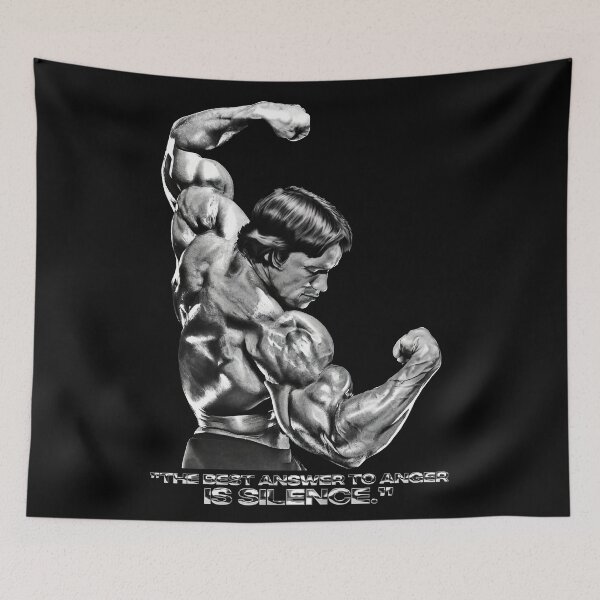Item preview, Stoic Quote ”The best answer to anger is silence.” Arnold Schwarzenegger fan art designed and sold by HuzaifaNaveedh.