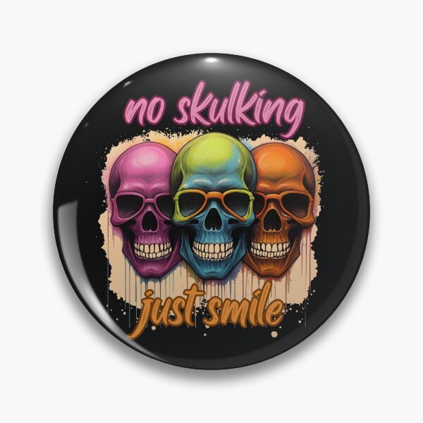 Item preview, no sulking smiley skulls designed and sold by BandM Jos-Wilias.