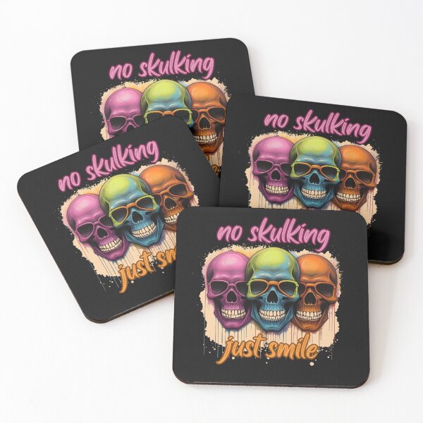 Item preview, no sulking smiley skulls designed and sold by aledfychan.