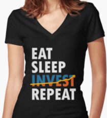 Invest Women's Fitted V-Neck T-Shirt