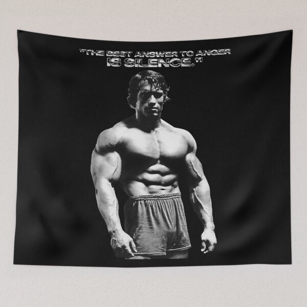 Item preview, Stoic Quote ”The best answer to anger is silence.” Arnold Schwarzenegger fan art designed and sold by HuzaifaNaveedh.