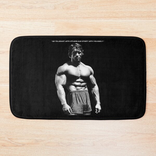 Item preview, Stoic Quote “Be tolerant with others and strict with yourself.” Arnold Schwarzenegger fan art designed and sold by HuzaifaNaveedh.