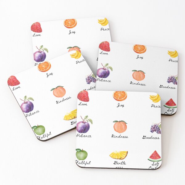 Item preview, Nine Fruits of the Spirit Watercolor Fruit Stickers  designed and sold by FreedByJesus.