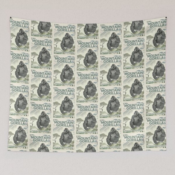 Item preview, Mountain Gorilla Critically Endangered Species designed and sold by Kayley  |  QuintaDaColherArtes.