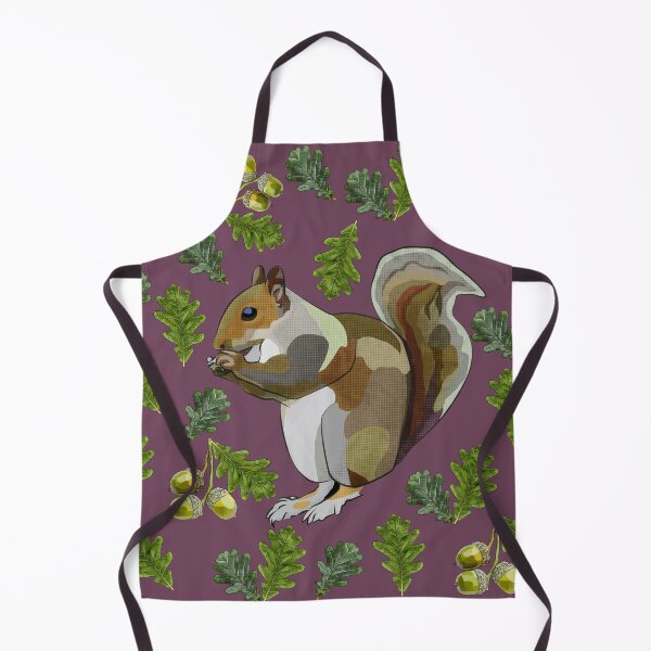 Item preview, Squirrel with Oak Leaves Acorns by BeeFoxTree (Fig) designed and sold by BeeFoxTree.