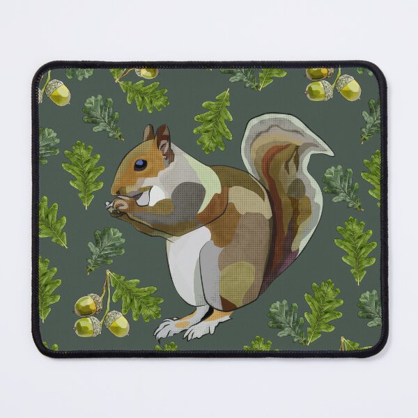 Item preview, Squirrel with Oak Leaves Acorns by BeeFoxTree (Forest) designed and sold by BeeFoxTree.