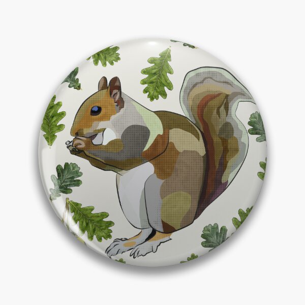 Item preview, Squirrel with Oak Leaves Acorns by BeeFoxTree (cream) designed and sold by BeeFoxTree.