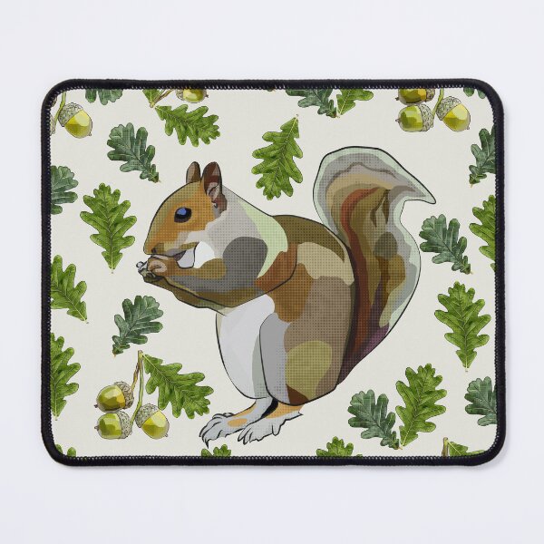 Item preview, Squirrel with Oak Leaves Acorns by BeeFoxTree (cream) designed and sold by BeeFoxTree.