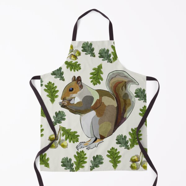 Item preview, Squirrel with Oak Leaves Acorns by BeeFoxTree (cream) designed and sold by BeeFoxTree.