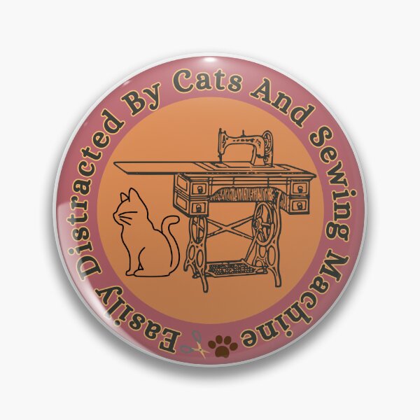 Item preview, Easily Distracted By Cats And Sewing Machine designed and sold by Wiss2Arts.