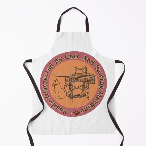 Item preview, Easily Distracted By Cats And Sewing Machine designed and sold by Wiss2Arts.